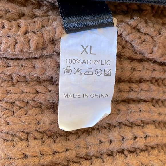 Oversized Pumpkin Burnt Orange Brown Sweater - Picture 8 of 14